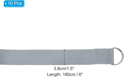 PATIKIL Yoga Strap for Stretching, Cotton Yoga Belt with Adjustable Metal D-Ring Buckle Stretch Band for Fitness Pilates