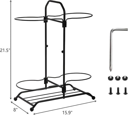 Lawei Metal Basketball Ball Storage Rack 4-Ball Double