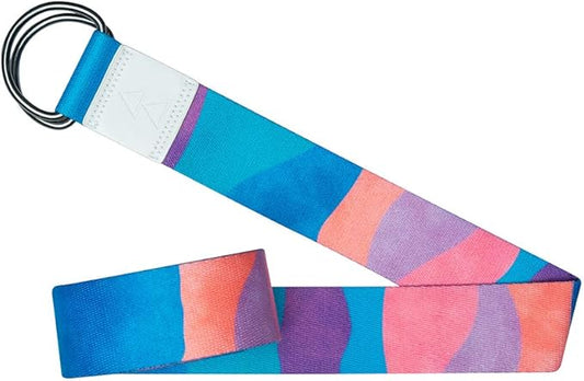 yogadesignlab YOGA DESIGN LAB | The Yoga Strap | Luxurious, Extra Long, Super Soft, Eco Printed | Studio Quality, Adjustable | Safely Stretch Further and Hold Longer | 8 ft Long