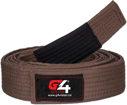 G4 VISION Jiu Jitsu Belt BJJ Belts Brazilian Adult A1 A2 A3 A4 Black Brown Purple Blue White