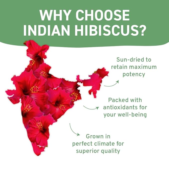 HANDPICK, Hibiscus Flowers Dried (9oz) Caffeine Free |100% Pure Dried Hibiscus Flowers for Loose Leaf Tea | Floral Herbal Tea