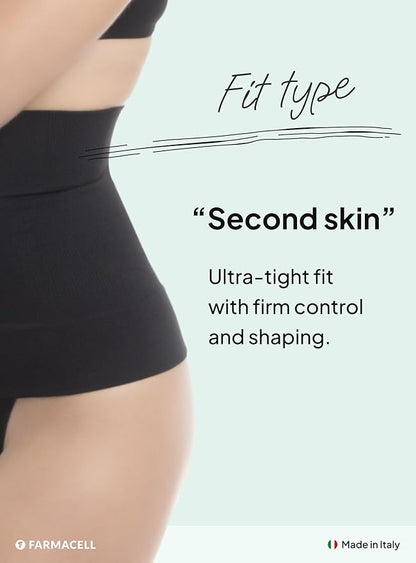 Farmacell Waist Trainer for Women 605 Made in Italy - Seamless Shapewear Tummy Control - Slimming Corset Shapewear