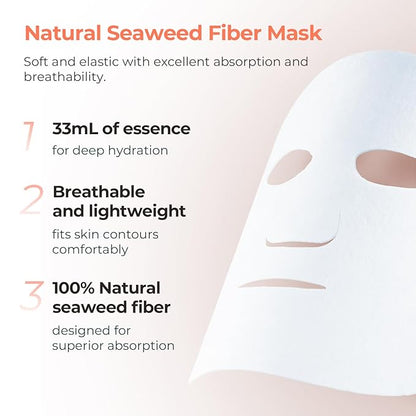 2-Step Astaxanthin Firming Ampoule Mask (1.5ml+33mlx5PCS) - Firming & Radiance-Boosting with Astaxanthin for Wrinkle Reduction and Even Skin Tone