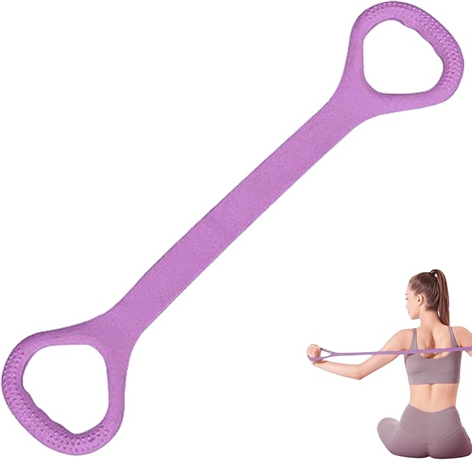 LEZER Figure 8 Resistance Band, Fitness Elastic Rope, Execrise Workout for Arm, Back, Chest and Shoulder, Yoga, Pilates, Stretching, Physical Therapy Equipment