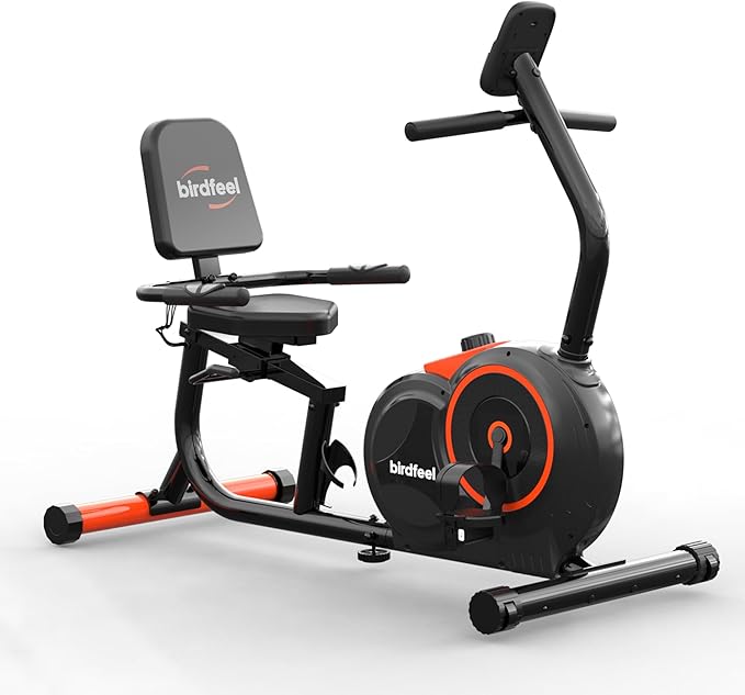 Recumbent Exercise Bike for Home,Recumbent Stationary Bikes for Adults & Seniors,Load Capacity of 400 pounds,Equipped with 16 Adjustable Gears, and Soft Adjustable Seats