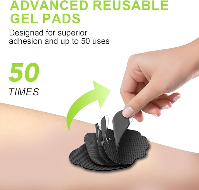 Dual Channel TENS EMS Unit Large Screen 24 Modes 36 Levels Intensity Muscle Stimulator, Rechargeable Electric Pulse Massager TENS Machine for Lower Back Neck Shoulder Pain Relief with 10 Pads