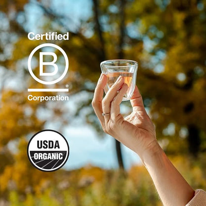 Grace Farms BREATHE Wellness Organic Tea Blend (16 Pyramid Sachets) | Turmeric and Ginger with Adaptogenic Herbs | Immunity Support | Caffeine Free | Gives Back 100% of Profits