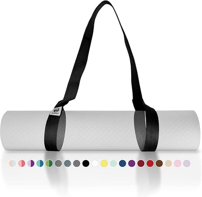 Tumaz Yoga Mat Strap [MAT NOT Included] (2 Sizes) with Extra Thick & Comfy Delicate Texture, Adjustable Yoga Mat Carrier