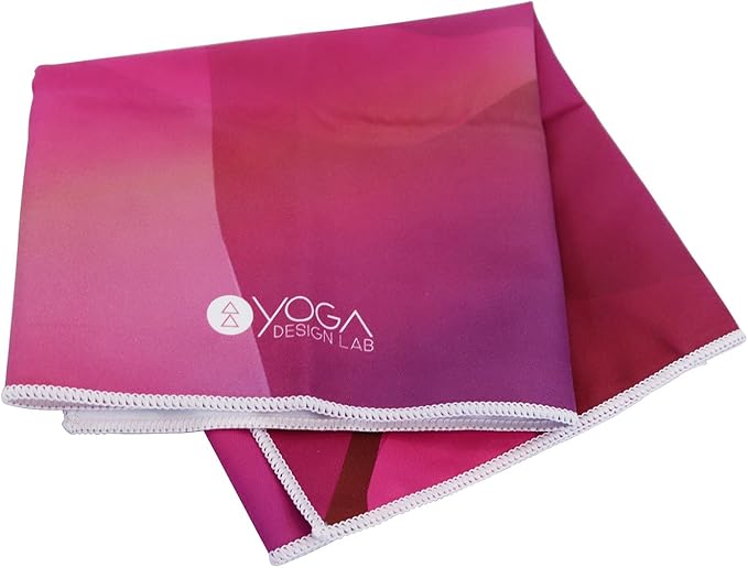 Yoga Design LAB | The Hand Towel | Premium Non Slip Hand Towel | Designed in Bali | Colorful Eco Printed + Quick Dry + Soft | Hot Yoga, Bikram, Ashtanga, Sport, Barre, Travel (Rose)