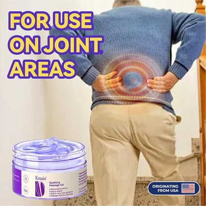 Kreain Nature Soothing Massage Pain Relief Gel, Joint Purple Gel Cooling Soothes Cream for Knees, Hand Arthritis, Lumbar, Neck and Shoulders(3.5 Ounce, 1 Pack)