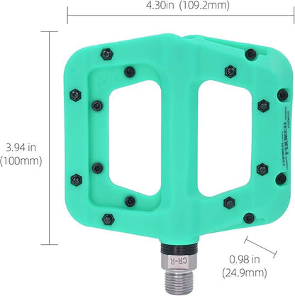 FOOKER MTB Pedals Mountain Bike Pedals 3 Bearing Non-Slip Lightweight Nylon Fiber Bicycle Platform Pedals for BMX MTB 9/16"