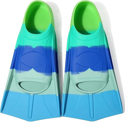 Kids Swim Fins,Short Kids Fins Youth Swimming Flippers for Lap Swimming Training for Children Girls Boys Beginners