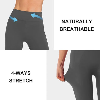 DIBAOLONG Womens High Waist Yoga Pants Cutout Ripped Tummy Control Workout Running Yoga Skinny Leggings