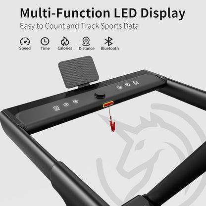 Yesoul Walking Pad Treadmill with 10% Auto Incline, Under Desk Treadmill for Home Walking, Hiking & Running, 300lbs Capacity, Smart App Scenic Routes & Live Classes, Remote & LED Display
