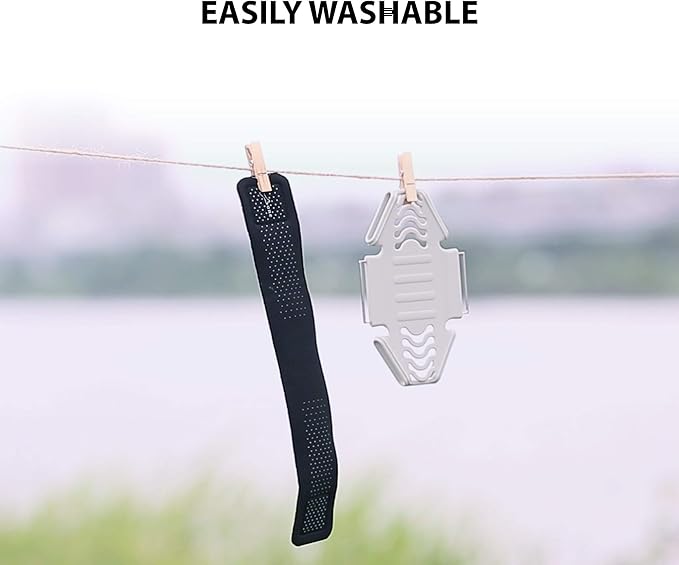 BONE Run Tie, Running Cell Phone Holder, Skin-Friendly & Washable Silicone Sport Armband, Universal Workout Phone Carrier Compatible with Most Smartphone (Gray - Size L/Arm Size 9.8-15.7")