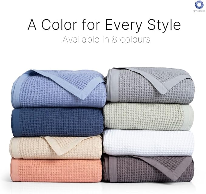 GOTS Certified Organic Cotton Waffle Weave Blanket, King Bed Blanket,108"X90" Cozy Throw Blanket for Couch, Modern Home Decor, Throw Blankets,Waffle Blanket, Soft Bed Blankets -Charcoal Grey