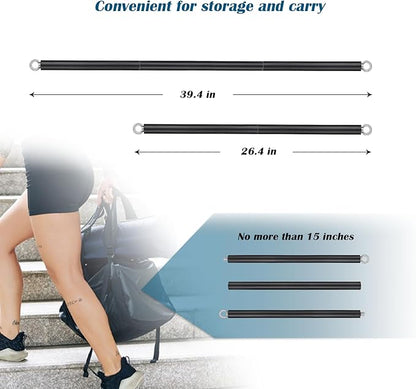 LAT Pull Down Bar, Dual Hook Bar Cable Attachment, Heavy Duty Gym Bar for Cable Machine, Suit for Resistance Band Training, Home Exercise