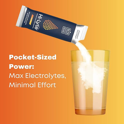 Hi-Lyte Pro Hydration Packets - 16 Individual Drink Packets | Orange | Flavored Electrolyte Powder | Sugar-Free, Zero Carb, Zero Calorie