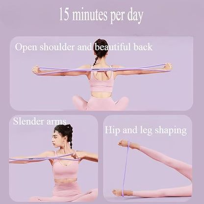 Luminousdo Resistance Bands,2025 New Upgraded Figure 8 Resistance Band for Working Out,High Elasticity Stretch Arm Rope for Yoga,Chest Expander Strap with Handles for Women Men