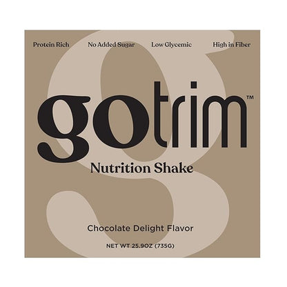 GoTrim Chocolate Protein Shakes Ready to Drink – High Protein, High Fiber, Meal Replacement, No Added Sugar, Gluten-Free, 14 Servings – Perfect for Weight Loss, Muscle Building, and Busy Lifestyles