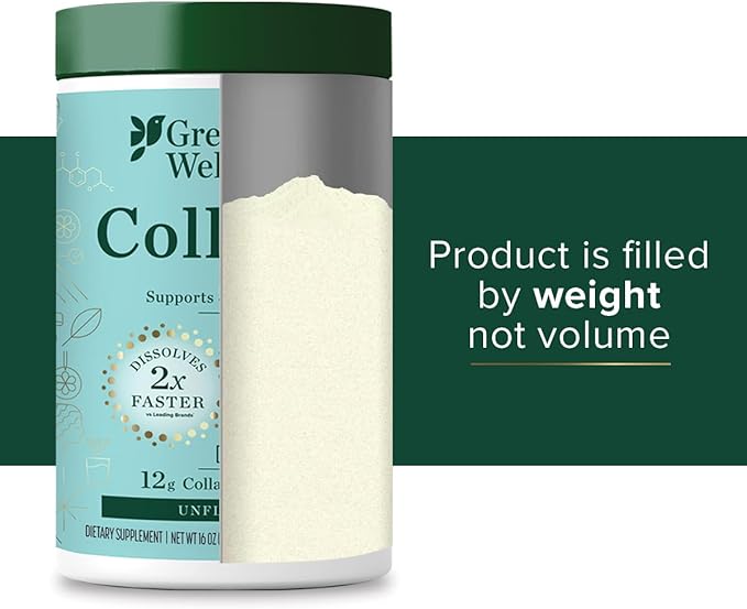 Great Lakes Wellness Sustainable Marine Collagen Peptides Powder for Skin, Hair, Nails, Joints & Digestion - Unflavored - Quick Dissolve Hydrolyzed, Wild Caught, MSC Certified, Non-GMO, Kosher - 16 oz