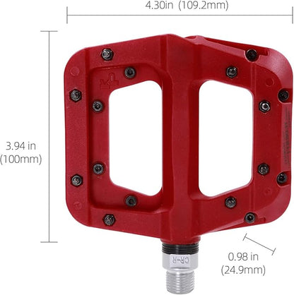 FOOKER MTB Pedals Mountain Bike Pedals 3 Bearing Non-Slip Lightweight Nylon Fiber Bicycle Platform Pedals for BMX MTB 9/16"