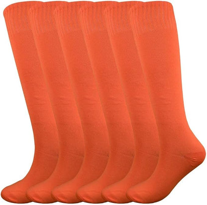 Fitliva Knee High Long Sports Socks Unisex Multicolor 3/6/12 Pairs
