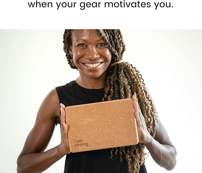 Premium Cork Yoga Blocks - Extra Large Yoga Block 2-Pack or Extra Tall 1-Pack for Inflexible Yogis | Natural, High-Density Cork for Superior Support & Stability | Optional Yoga Strap & Gift Box