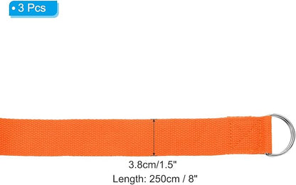 PATIKIL Yoga Strap for Stretching Cotton Yoga Belt with Adjustable Metal D-Ring Buckle Stretch Band for Fitness Pilates