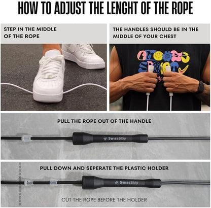 Speed Jump Rope by Dayan Kolev, 5mm PVC Skipping Rope, Great for Beginners and Advanced Athlets, Designed for Fitness, Cardio, Boxing & CrossFit, Adjustable length with Unbreakable Handles