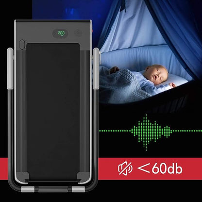 Goplus 2 in 1 Folding Treadmill, 2.25HP Under Desk Electric Superfit Treadmill, Installation-Free with APP Control, Remote Control, Bluetooth Speaker, LED Display, Walking for Home