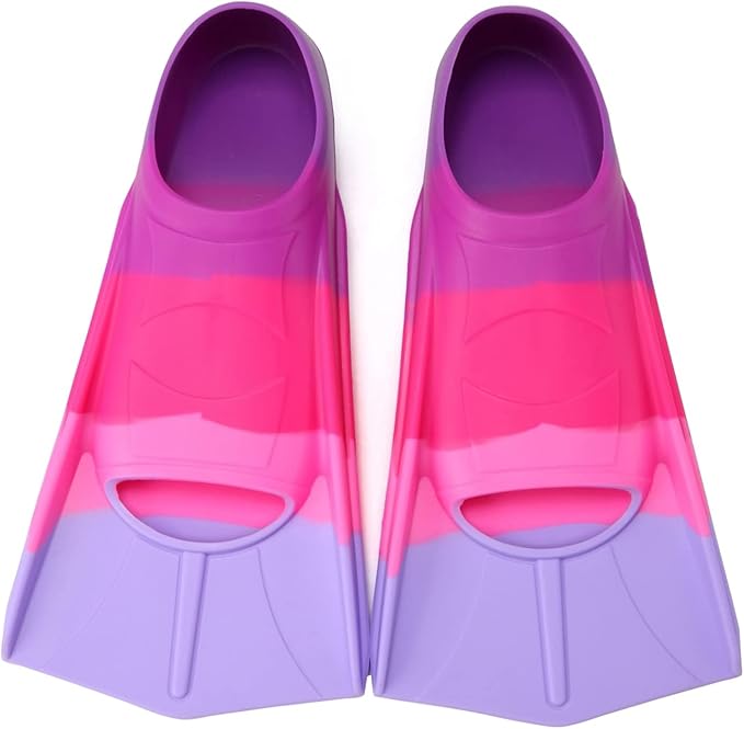 Kids Swim Fins,Short Kids Fins Youth Swimming Flippers for Lap Swimming Training for Children Girls Boys Beginners
