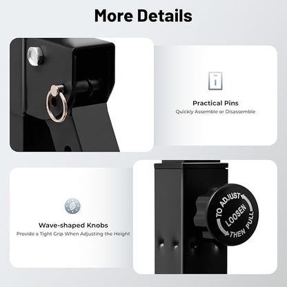 Foldable Power Tower Pull Up Bar Dip Station, 200kg/440.92lbs Triangular Pull Up Bar Station Adjustable, Multi-Function Strength Training Fitness Equipment for Home Gym