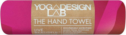 Yoga Design LAB | The Hand Towel | Premium Non Slip Hand Towel | Designed in Bali | Colorful Eco Printed + Quick Dry + Soft | Hot Yoga, Bikram, Ashtanga, Sport, Barre, Travel (Rose)