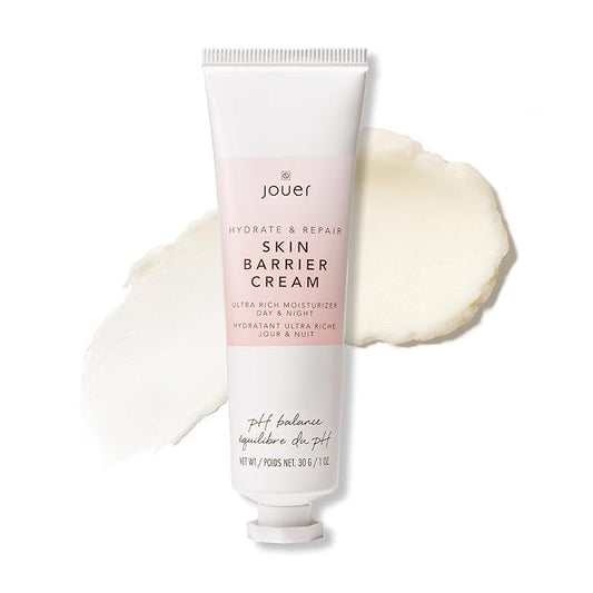 Jouer Skin Barrier Cream - Skin Barrier Repair Moisturizer - Hydrating Hyaluronic Acid DD Cream - Wrinkle Cream - Anti Aging Night Face Cream with Alpha Lipoic Acid and Coq10-1 oz