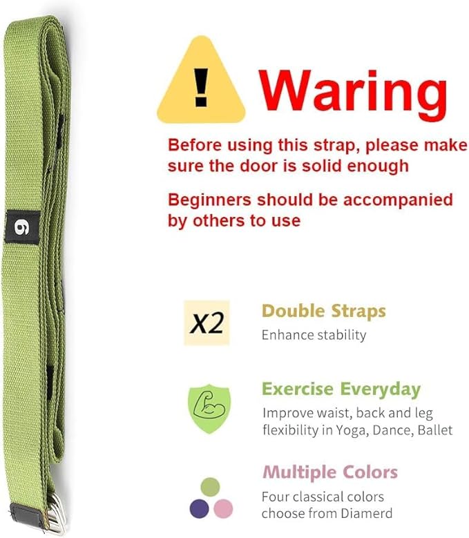 Leg Stretcher Strap, Stretching Equipment with Door Anchor Flexibility Trainer Backbend Assist for Dance Aerial Yoga Ballet Leg Stretching Exercise