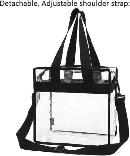 FlowFly Insulated Lunch Cooler Bag - Tote Bag Organizer for Women/Men, Clear#Black