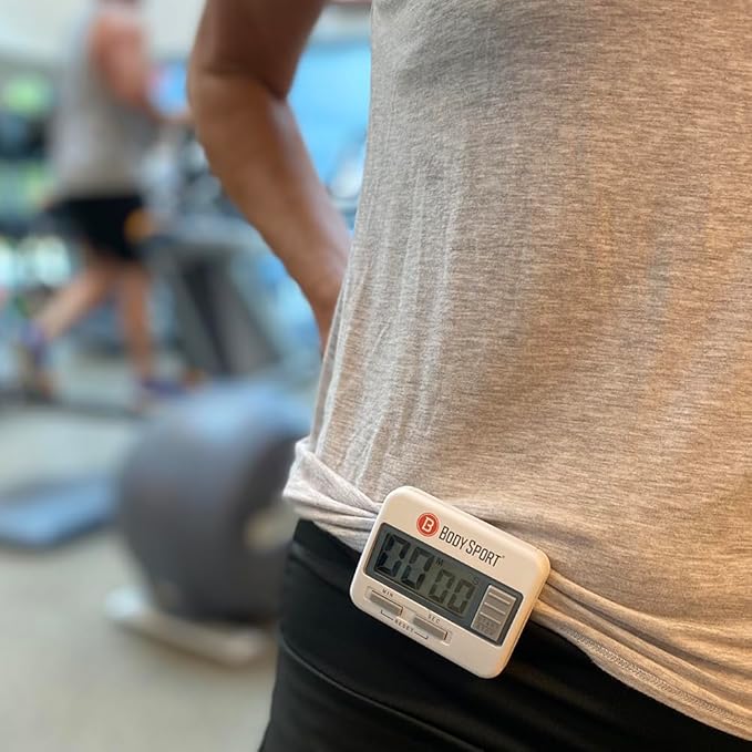 Body Sport Digital Timer Stopwatch for Fitness & Exercise Routines - Easy to Use, Battery Operated, Multifunctional Time Tracker for Home, Gym, Kitchen, Classroom, and Office Settings