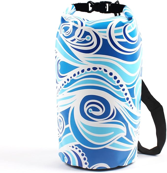 Dry Bag Waterproof,10L Roll Top Backpack Floating Dry Bag for Kayaking Boating Swimming Hiking Camping Outdoor Activities,Blue Sky