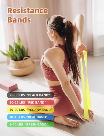 GHB Soccer Agility Training Equipment, 6 Agility Poles, 20ft Speed Ladder, 12 Disc Cones, Resistance Parachute, Jump Rope, 5 Resistance Bands, Soccer Training Poles for Speed Agility Training