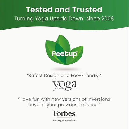 FeetUp - The Original Yoga Headstand Bench, Vegan Handstand Trainer Bench and Stand, Strength Training Inversion Equipment for Relaxation and Strength, Includes App & Starter Kit, #1 Worldwide