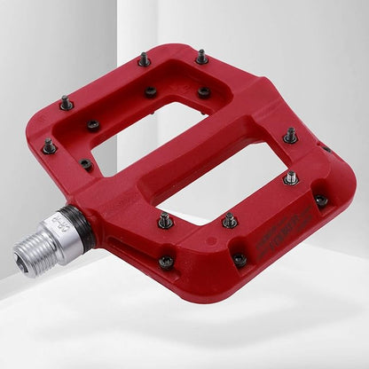 FOOKER MTB Pedals Mountain Bike Pedals 3 Bearing Non-Slip Lightweight Nylon Fiber Bicycle Platform Pedals for BMX MTB 9/16"