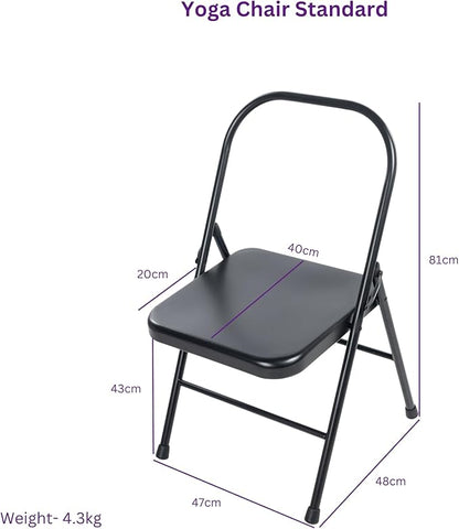 Yogikuti Yoga Chair(Standard) Backless/Folding Chair for Restorative & Iyengar Yoga Practie, Meditation/Fitness