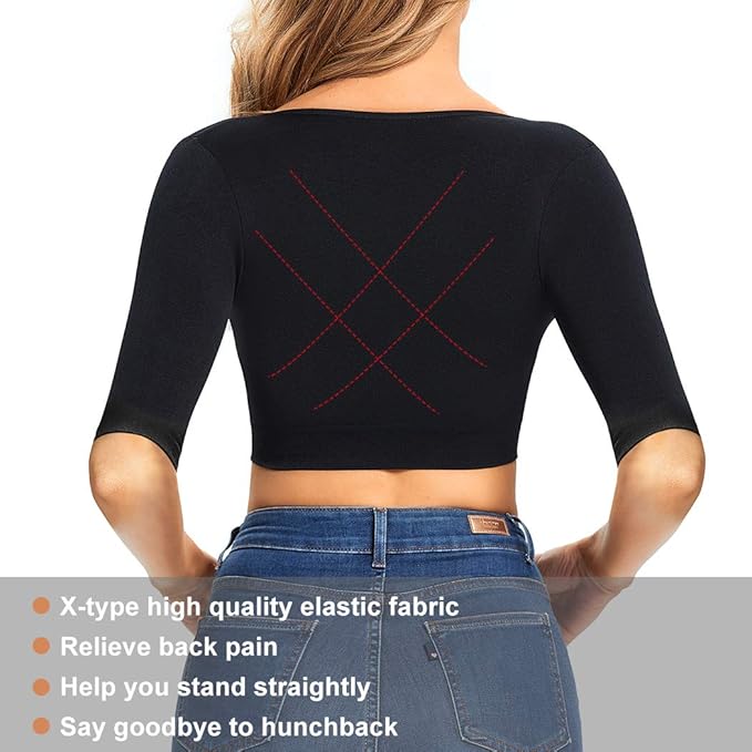 JOYSHAPER Upper Arm Shapers for Women Compression Sleeves Shapewear Crop Top Slimming Arm Slimmer Vest