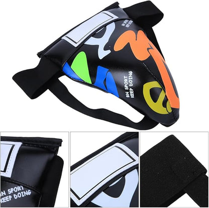 Groin Protector Boxing, Groin Guard, Boxing Body Protector, Graffiti Jockstrap Groin Guard Gear, for Boxing Sanda Taekwondo Training