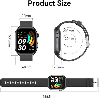 Fitness Tracker for Men Women (Make/Answer Call), 2.0" Smart Watch with 24/7 Heart Rate Blood Oxygen Sleep Monitor, Pedometer, 100+ Sport Modes IP68 Waterproof Activity Tracker for Android iOS