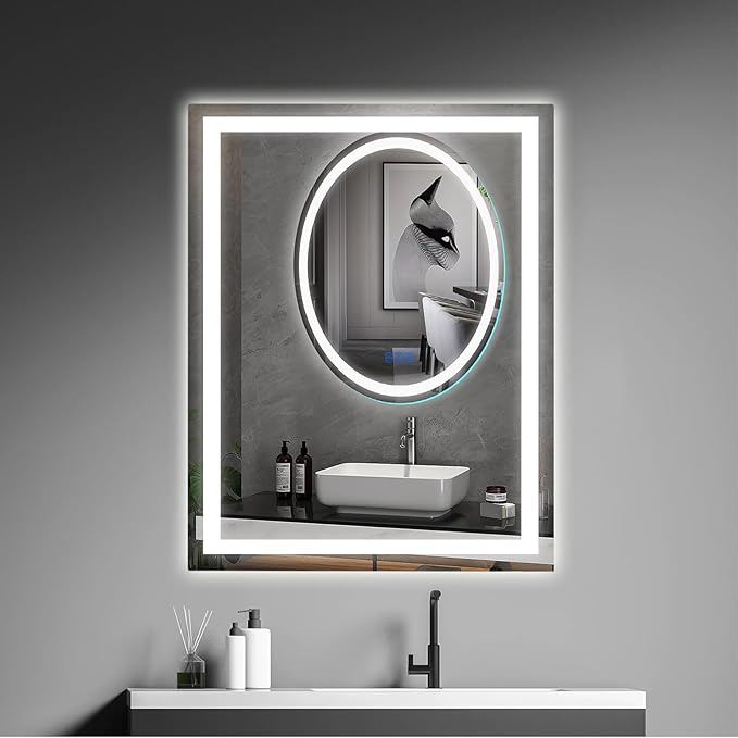LED Bathroom Mirror with Lights for Wall Mirror 32x24In Vanity