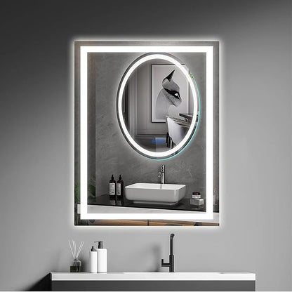 LED Bathroom Mirror with Lights for Wall Mirror 32x24In Vanity