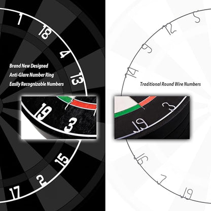 EVA Dartboard Surround Wall Protector, Sisal/Bristle Dartboard and 18g Steel Tip Darts Set Optional