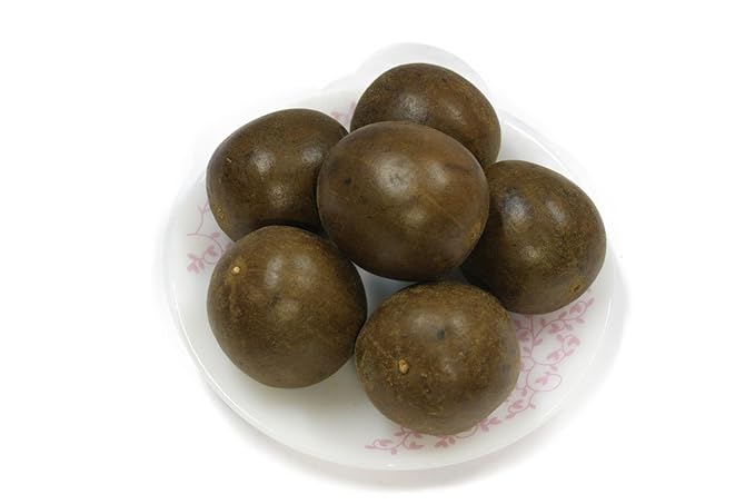Green Hill Tea Premium Dried Luo Han Guo - Natural Monk Fruit Sweetener - 6 Pieces – Traditional Oriental Sugar Substitute for Drinks and Food 羅漢果 罗汉果